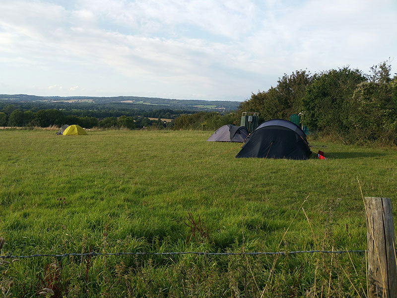 Campsite close to South Downs Way